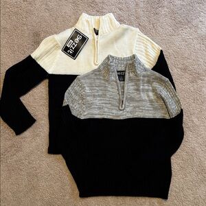 Sezzit Colorblock Half-Zip Sweater TWO sweaters Boys Small
